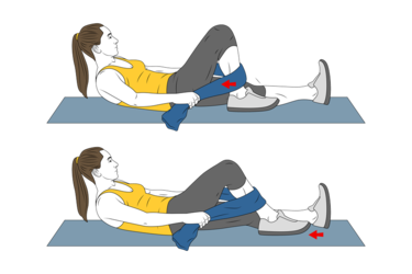 Flexión de cadera y rodilla asistida