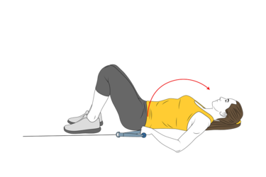 Rotación de hombro con cable-polea acostado en el suelo