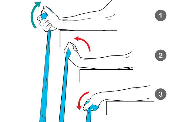 Flexió excèntrica de canell amb banda elàstica