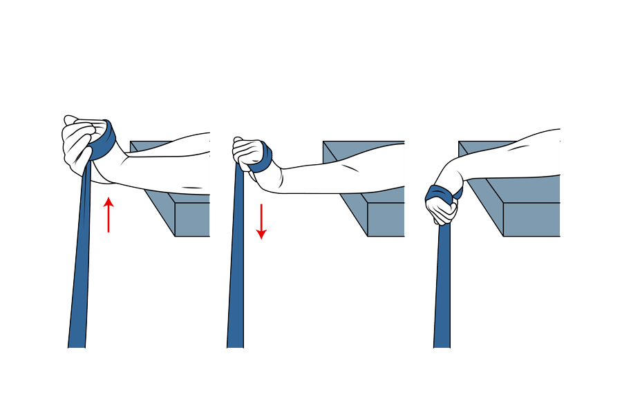 Flexió excèntrica de canell amb banda elàstica