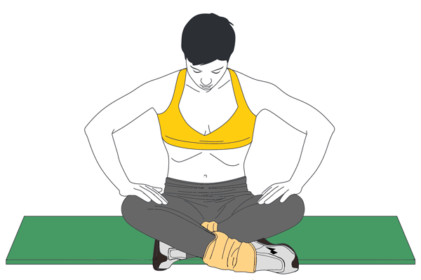 Hipopressiu en sedestació amb genolls flexionats