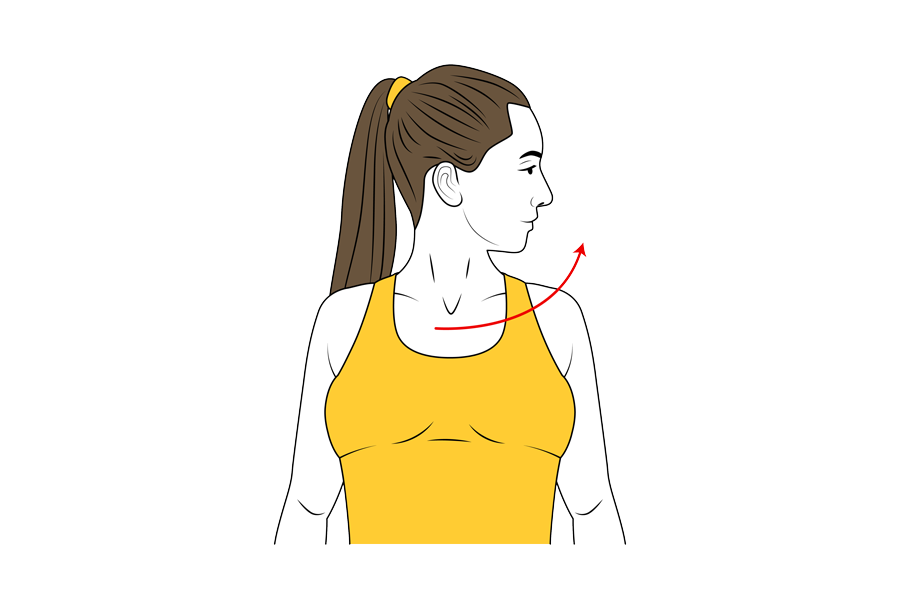 Rotació del coll a l'esquerra